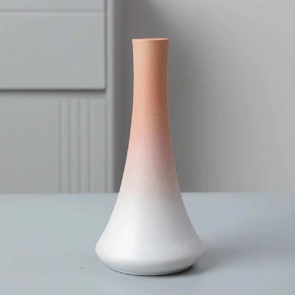 Wabi-Sabi Ceramic Bud Vase, blush tall shape
