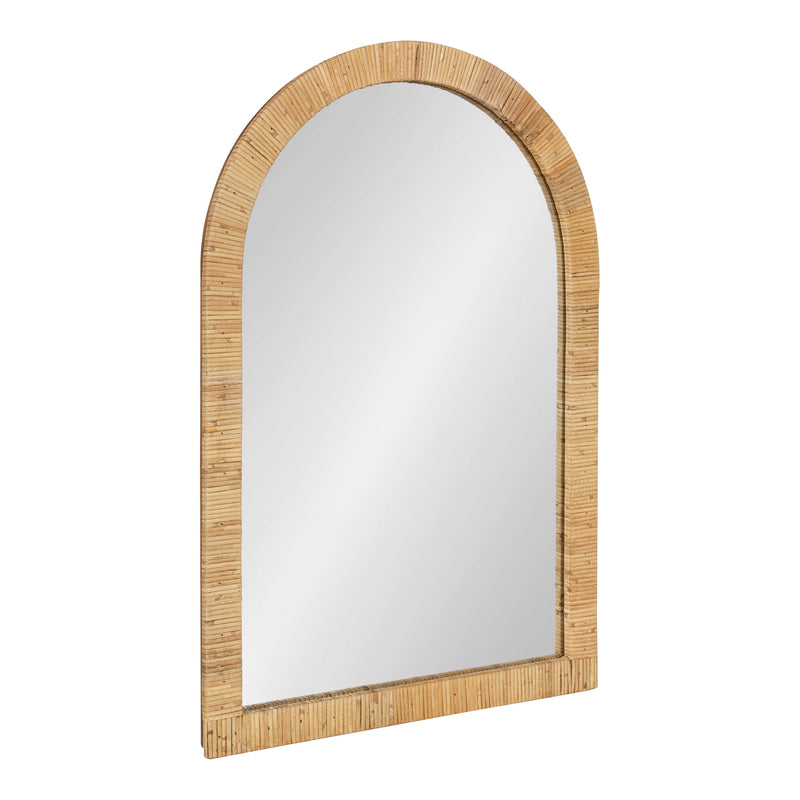 Natural rattan arch mirror, small size