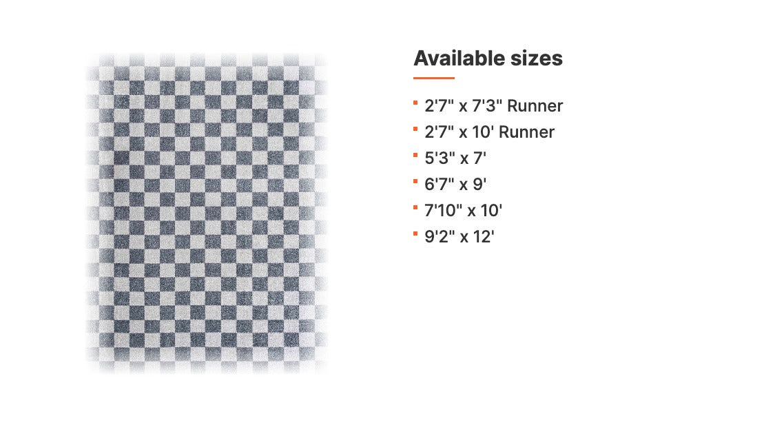 Alie Washable Checkered Rug dimensions