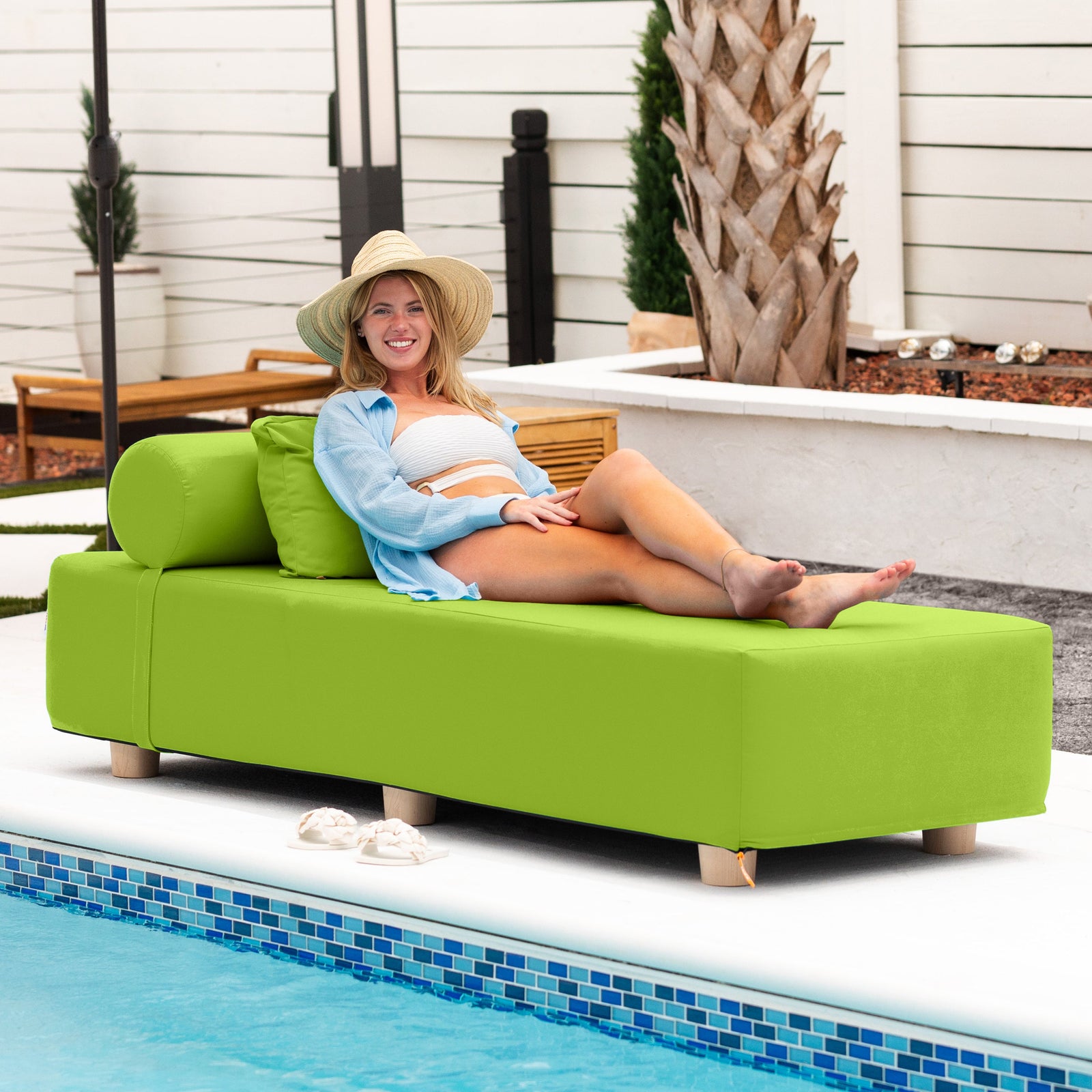 Alvy Outdoor in Lime Sunbrella