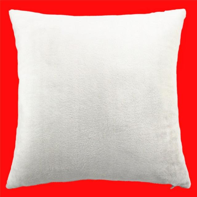 Plush white pillow cover