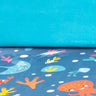 Aqua Mermaid Printed Microsuede