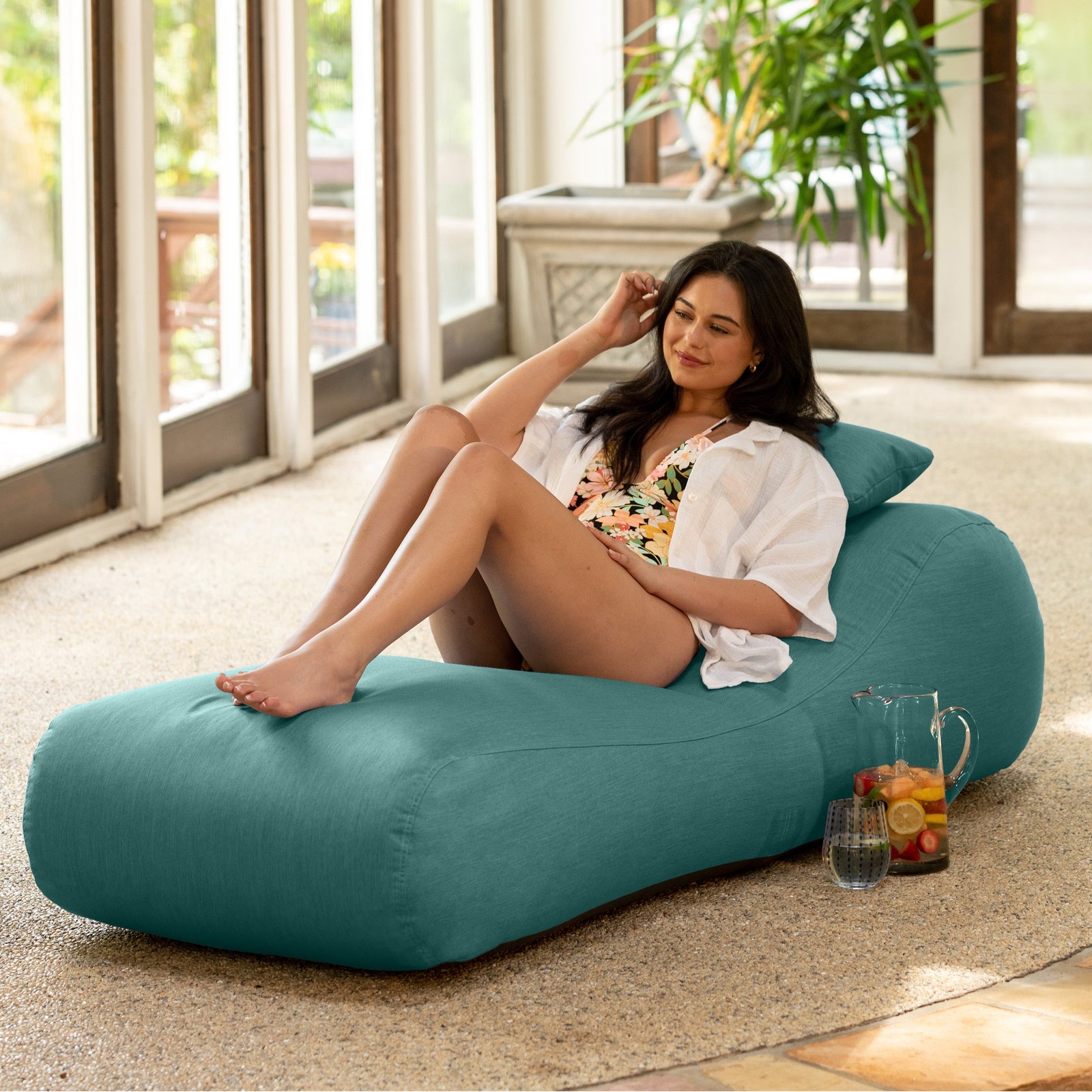 Arlo Outdoor in Bahamian Breeze Patterned Outdoor Fabric