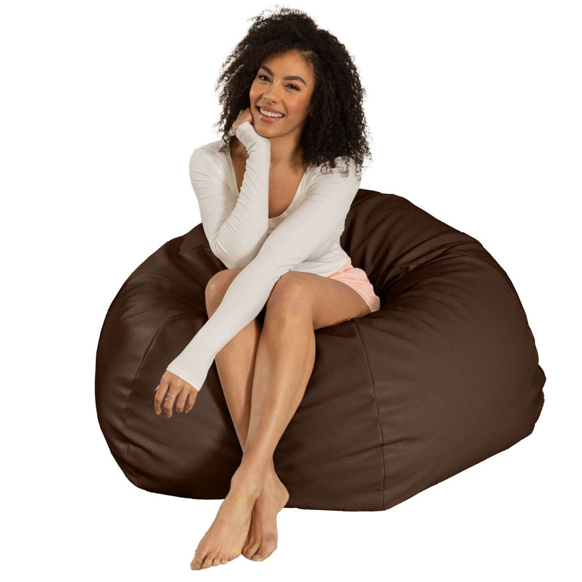 Pazi in Chocolate Cobblestone Faux Leather