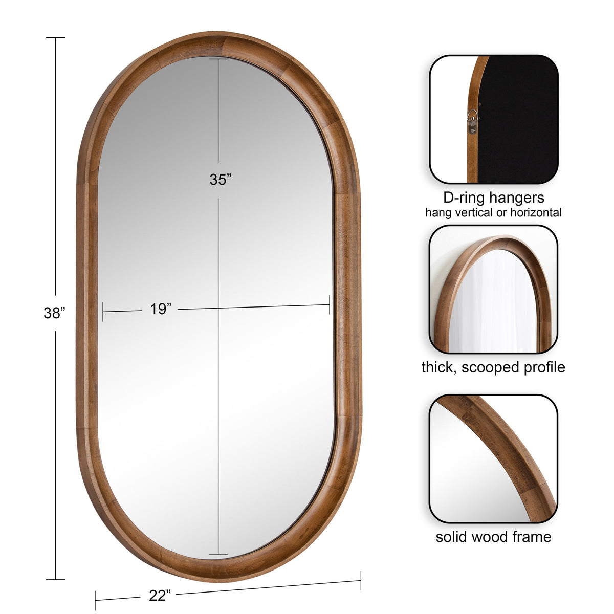 Hatherleigh Capsule Wall Mirror dimensions