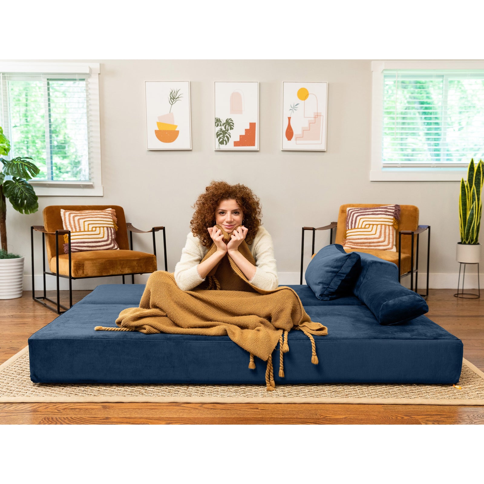 Alon in Indigo Microvelvet