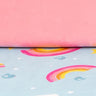 Blue Rainbow Printed Microsuede
