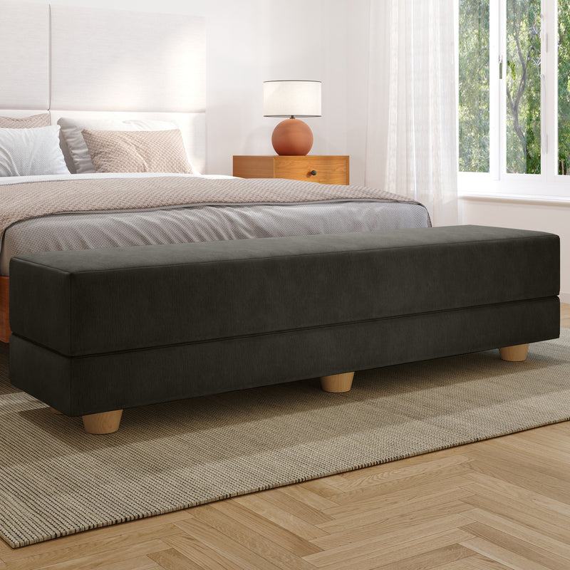 Camden in Dark Gray Microvelvet
