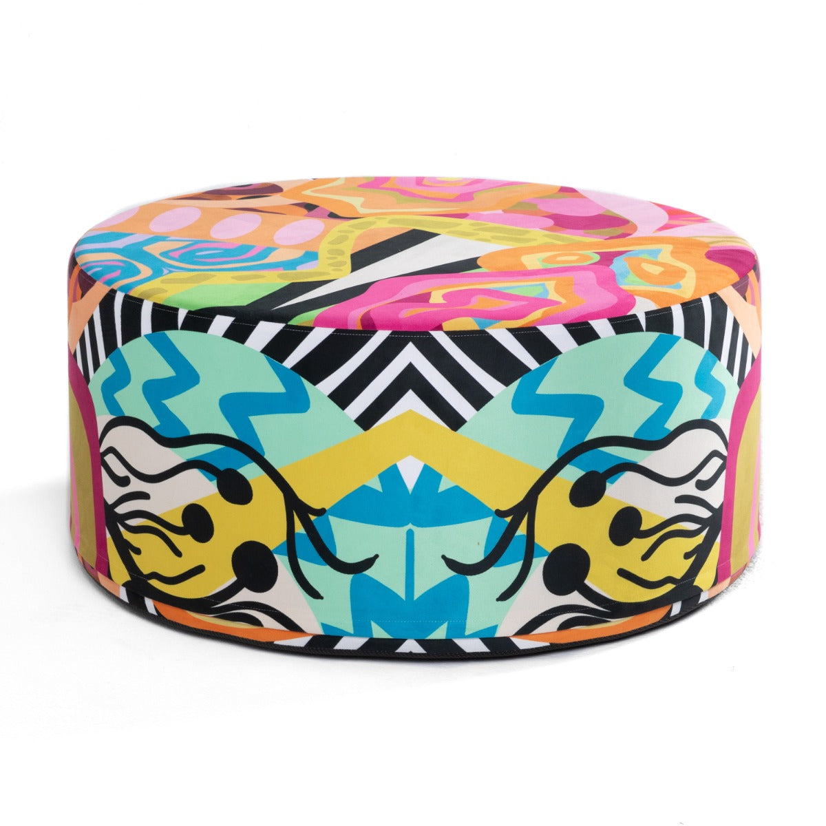 Candler 3 in Bahamian Orange/Pink Patterned Indoor Fabric
