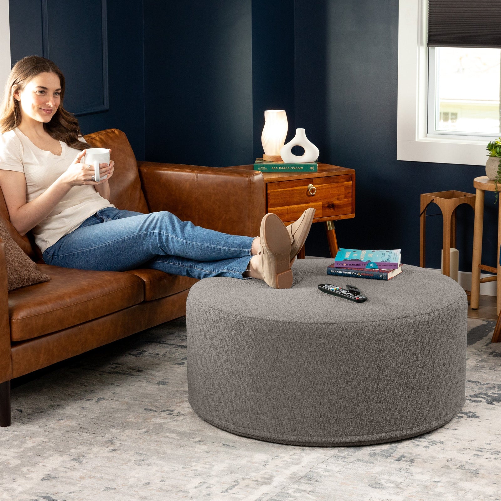 Candler 3 in Dark Gray Boucle