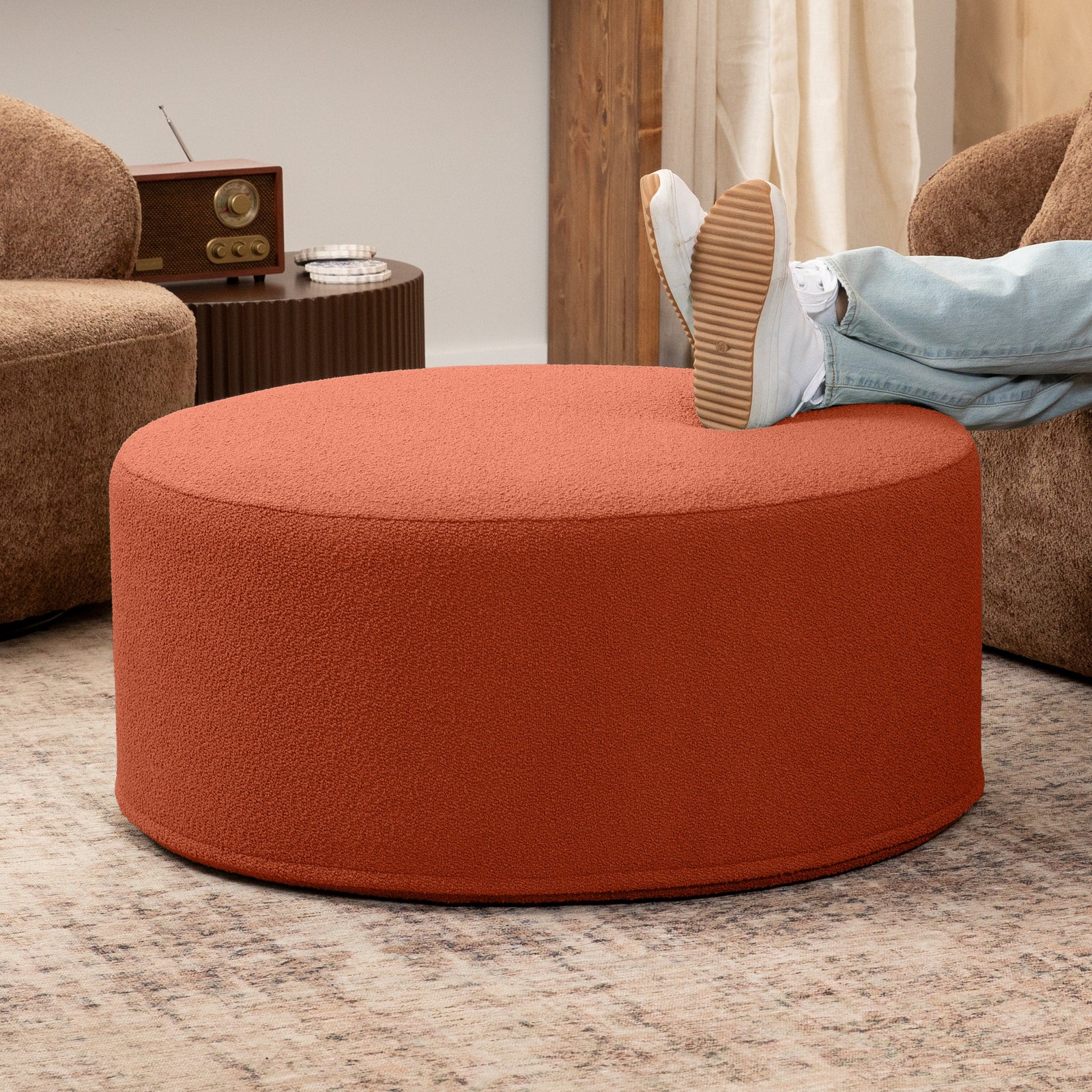 Candler 3 in Terra Cotta Boucle