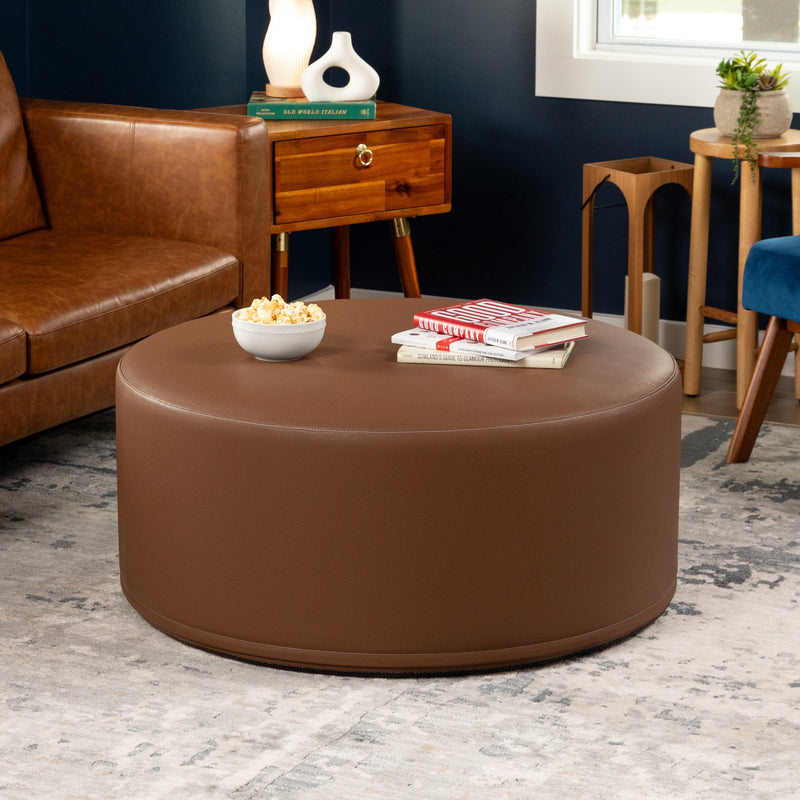 Candler 3 in Brown Cobblestone Faux Leather