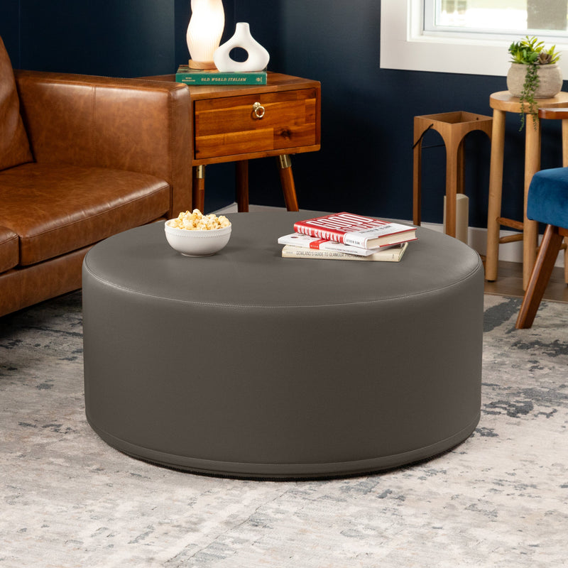 Candler 3 in Gray Cobblestone Faux Leather