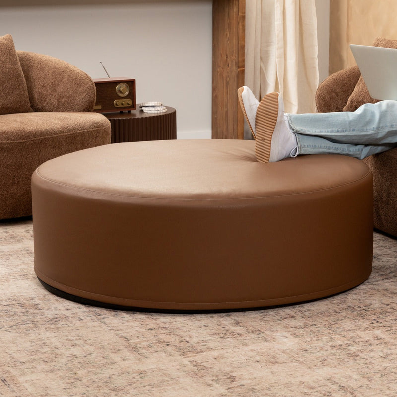 Candler 4 in Brown Cobblestone Faux Leather