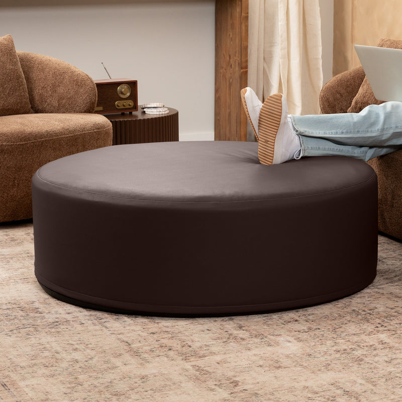 Candler 4 in Chocolate Cobblestone Faux Leather