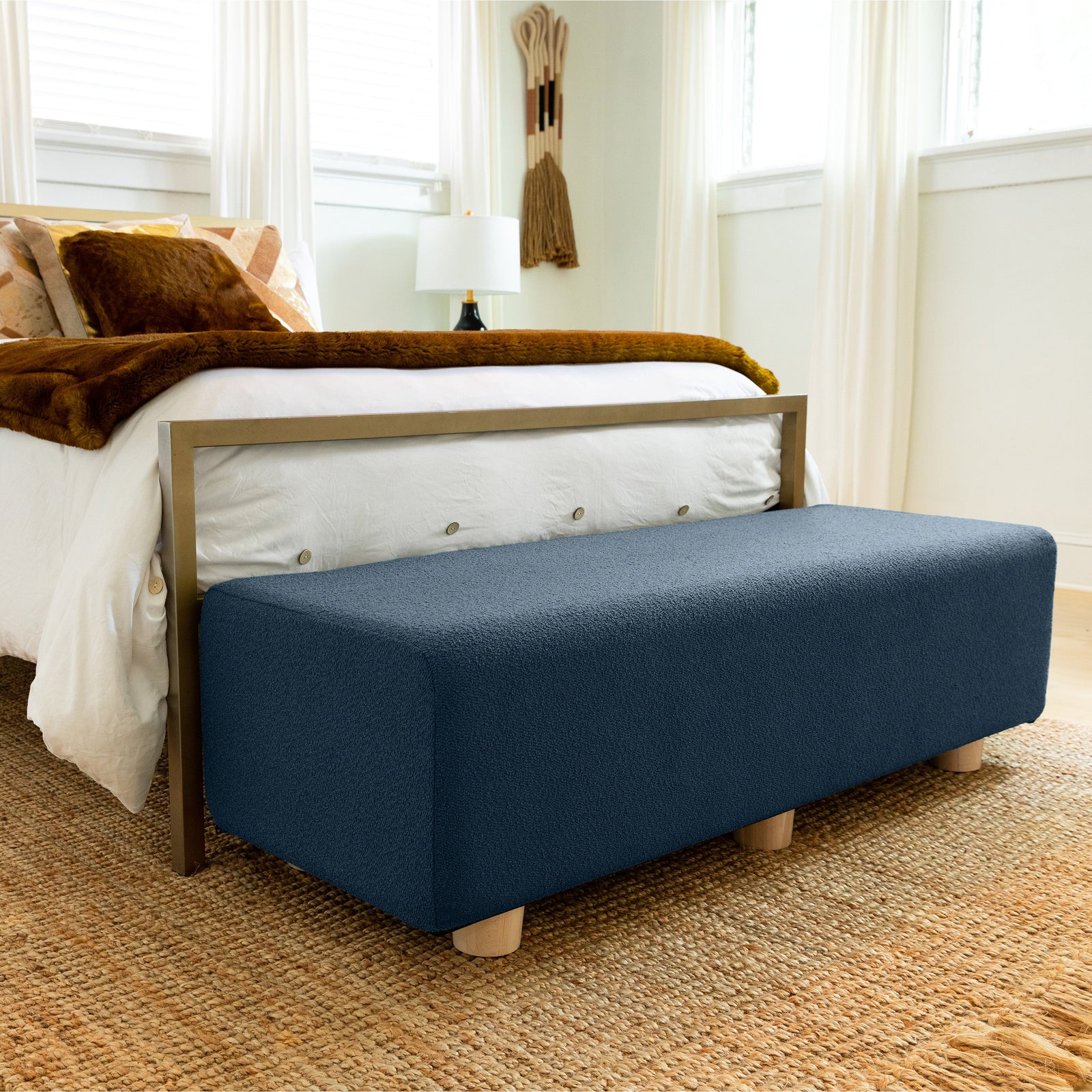 Caya King in Navy Boucle