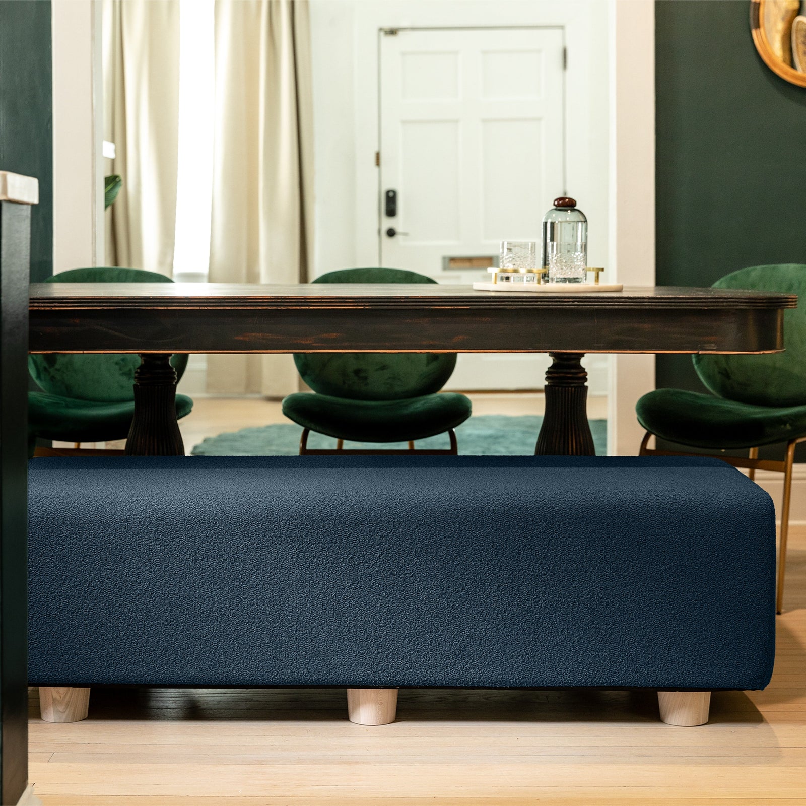 Caya King in Navy Boucle