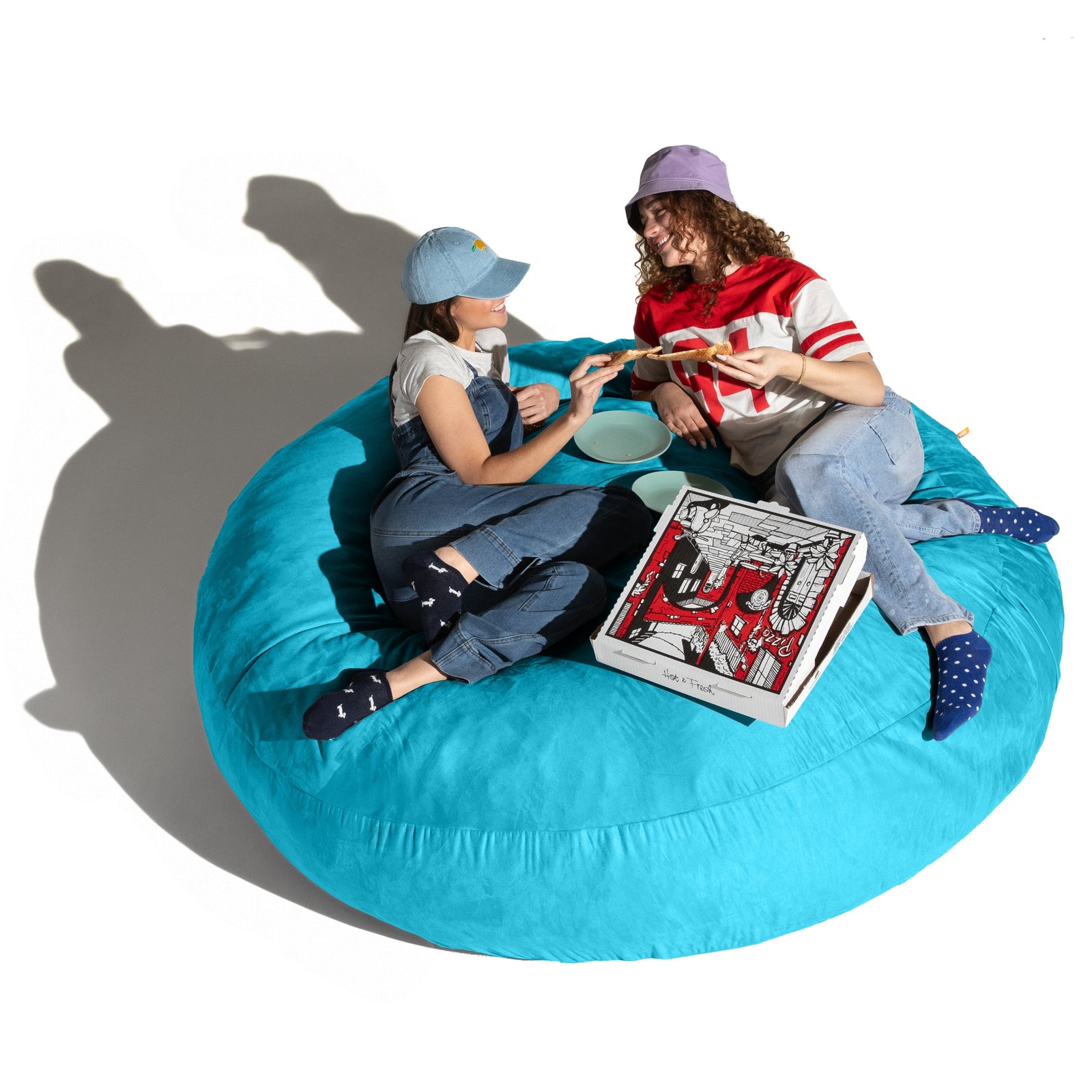 Cocoon 6 bean bag chair in Aqua Microsuede