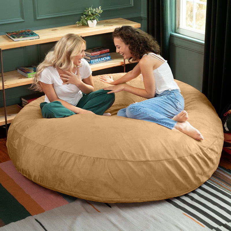 Cocoon 6 bean bag chair in Camel Microsuede
