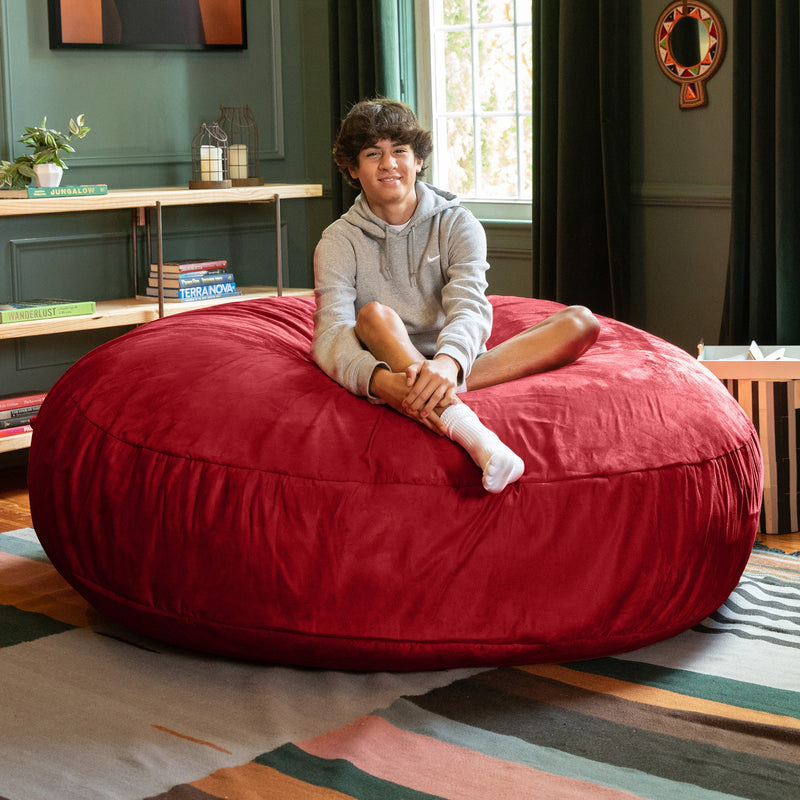 Cocoon 6 bean bag chair in Red Microsuede