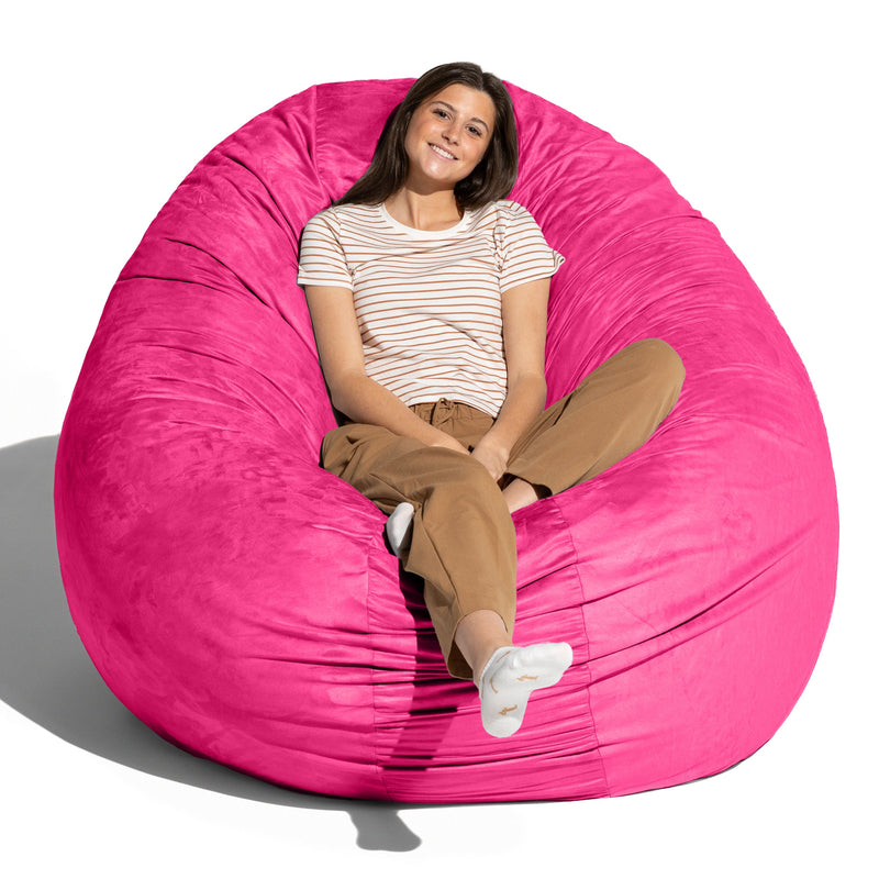 Cocoon 6 bean bag chair in Pink Microsuede