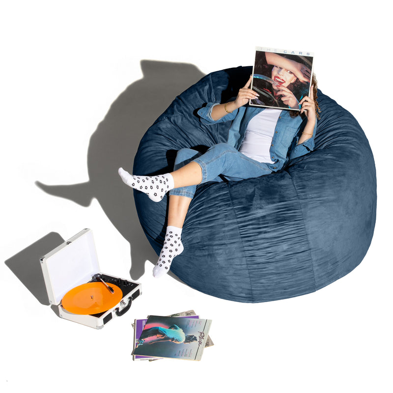 Cocoon 6 bean bag chair in Navy Microsuede