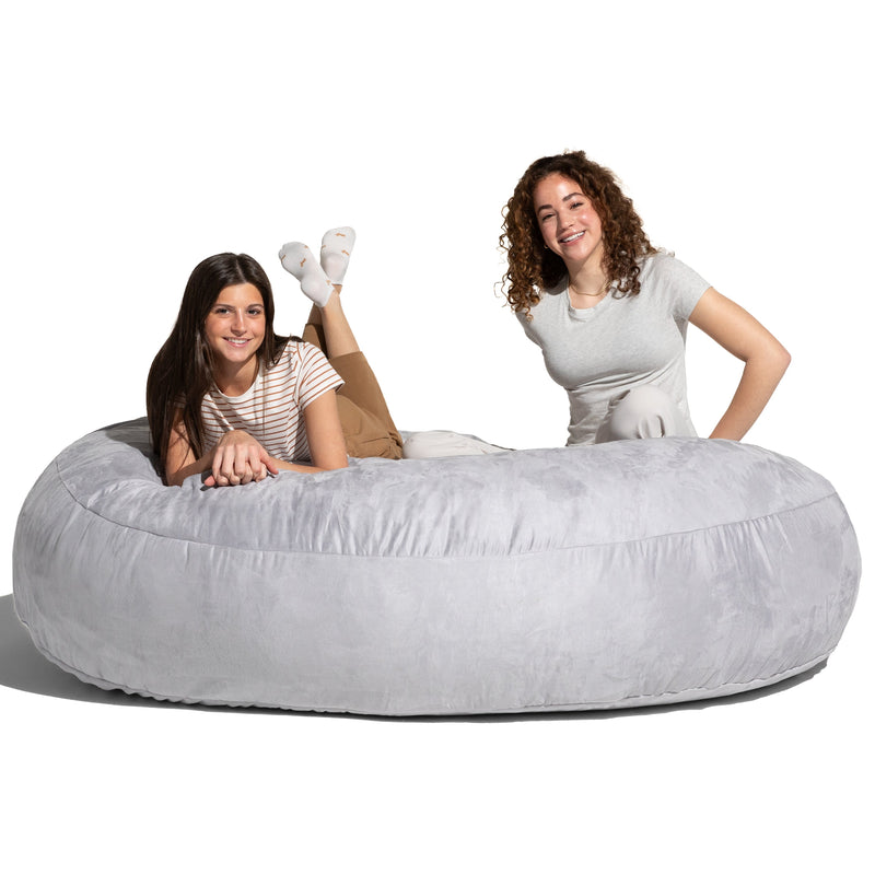 Cocoon 6 bean bag chair in Silver Microsuede
