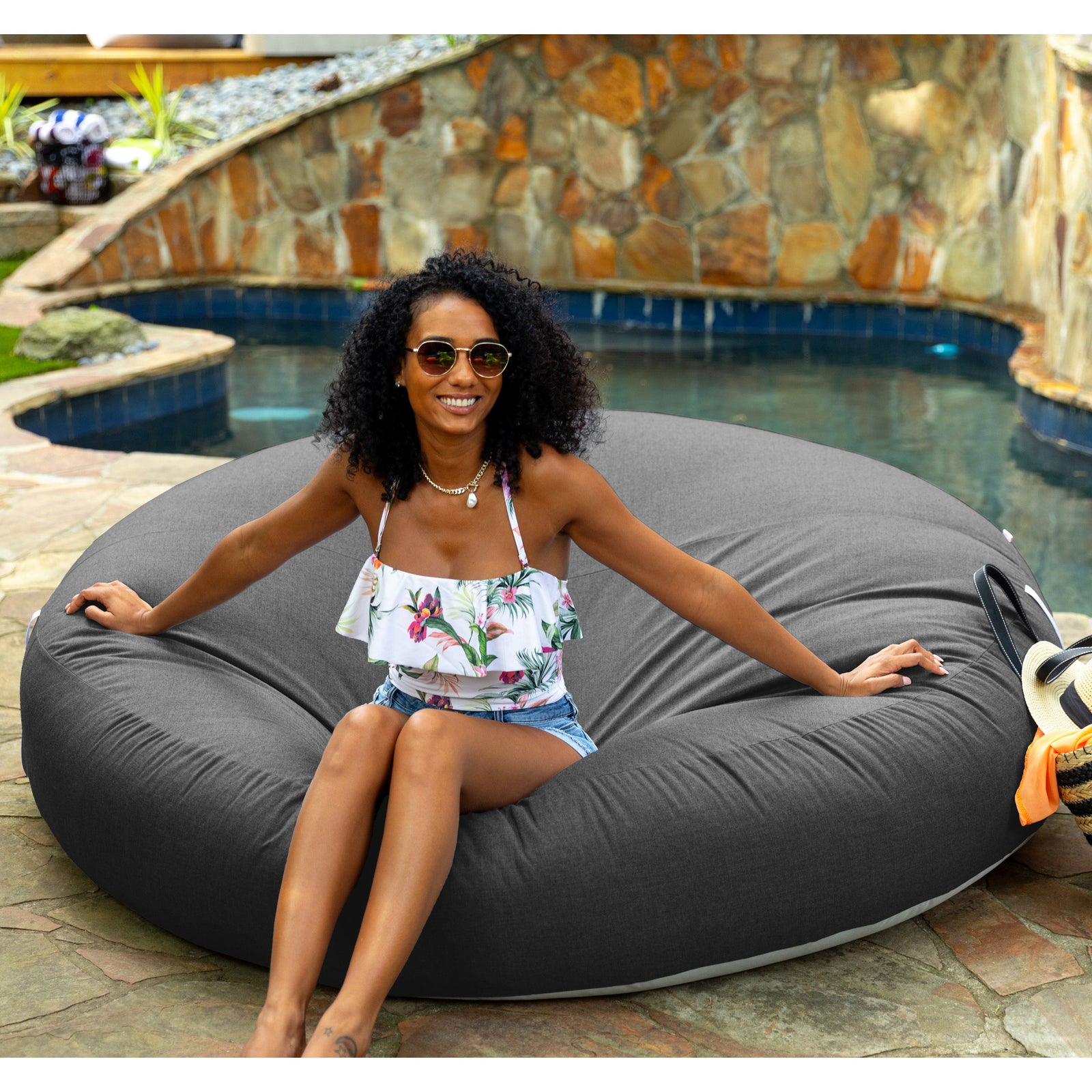 Coza Cocoon Outdoor in Charcoal Sunbrella