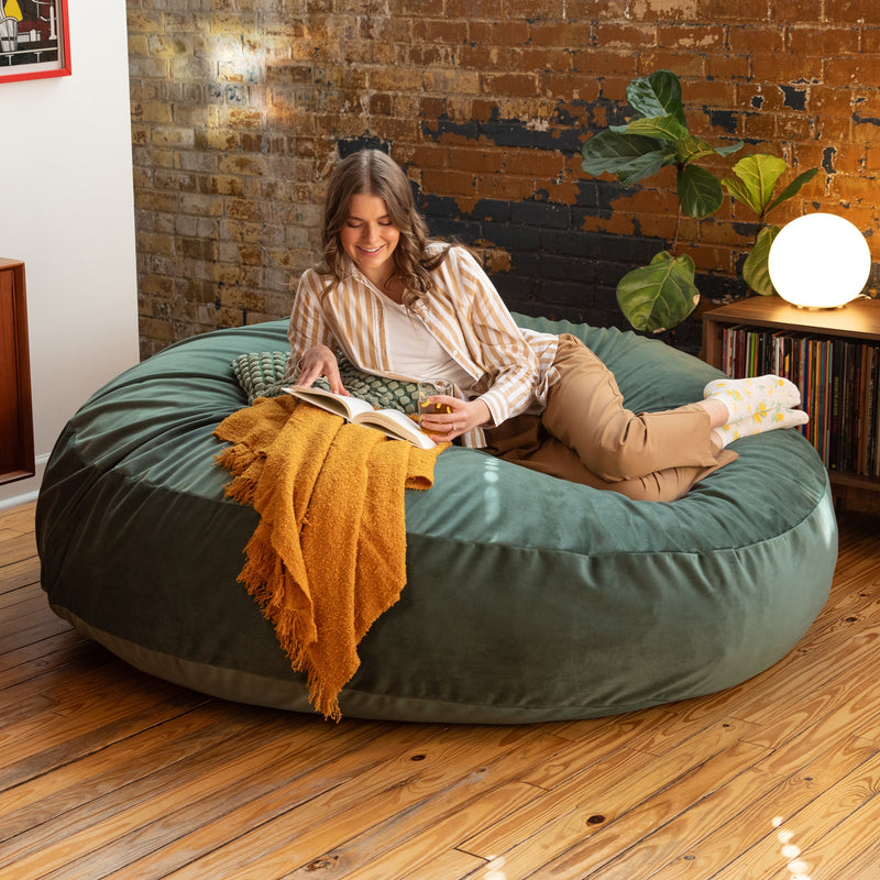 Cocoon 6 bean bag chair in Green Lush Velvet