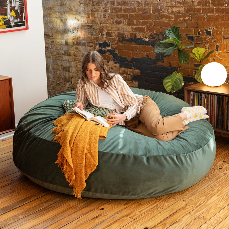 Cocoon 6 bean bag chair in Green Lush Velvet