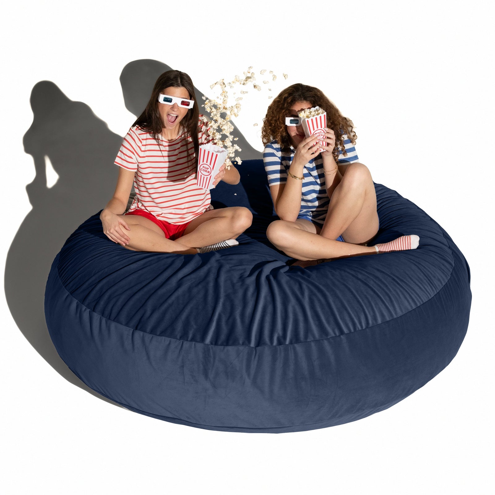 Cocoon 6 bean bag chair in Blue Lush Velvet
