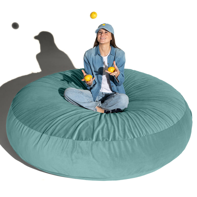 Cocoon 6 bean bag chair in Turquoise Lush Velvet
