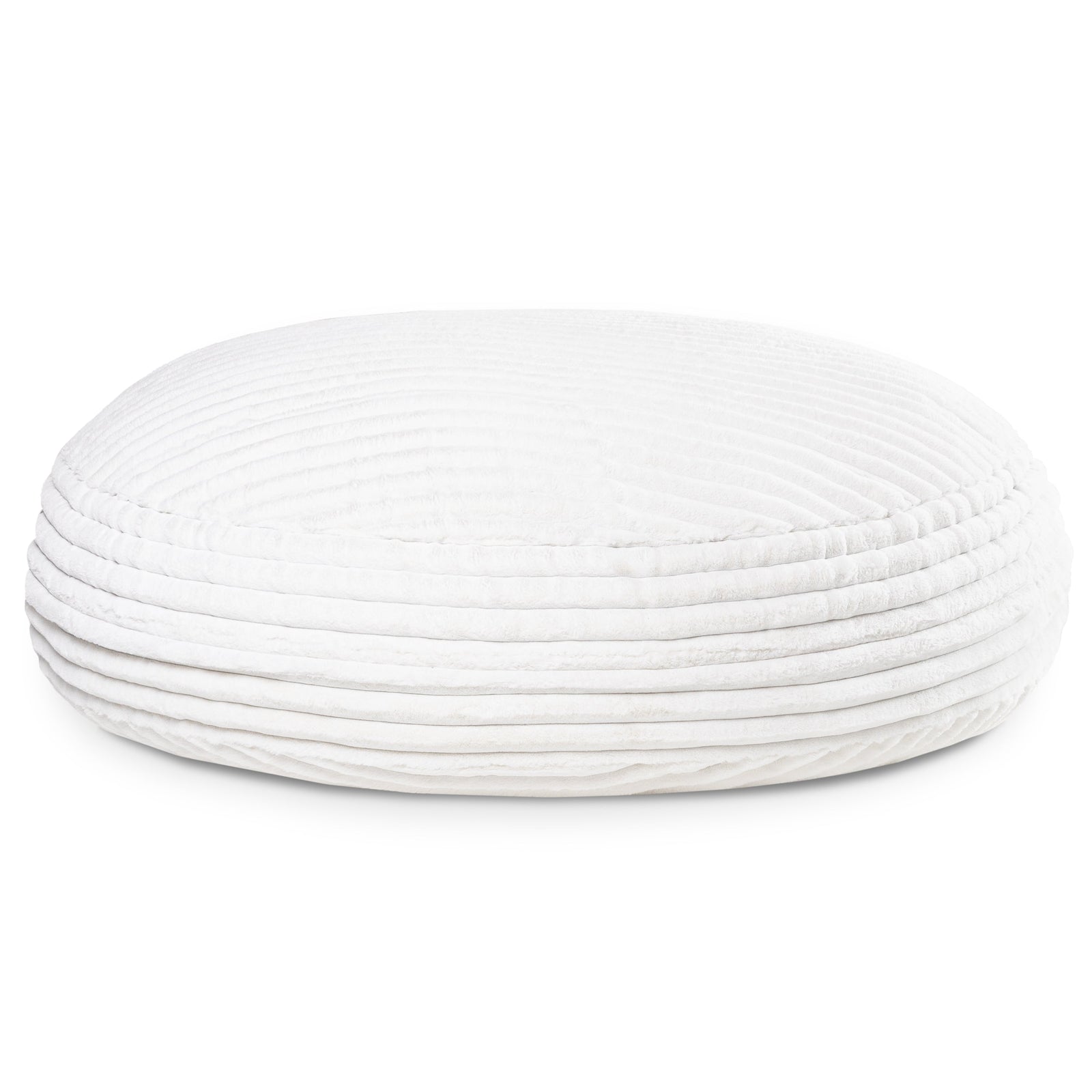 Cocoon 7 in Striped White Faux Fur