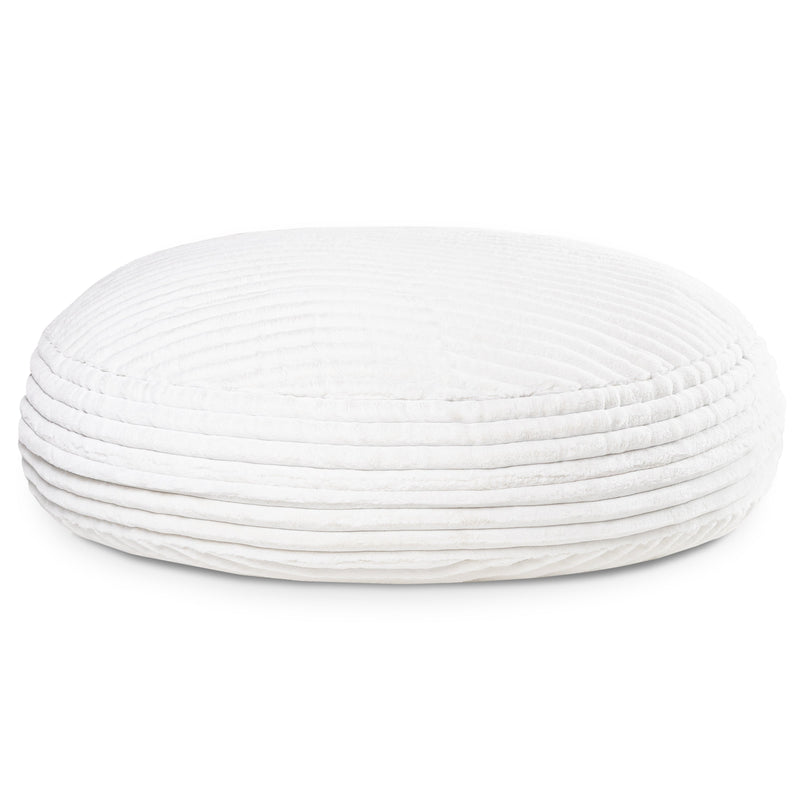 Cocoon 7 in Striped White Faux Fur