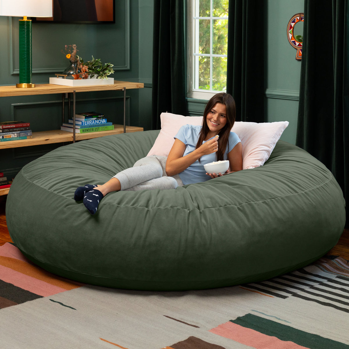 Cocoon 7 in Green Lush Velvet