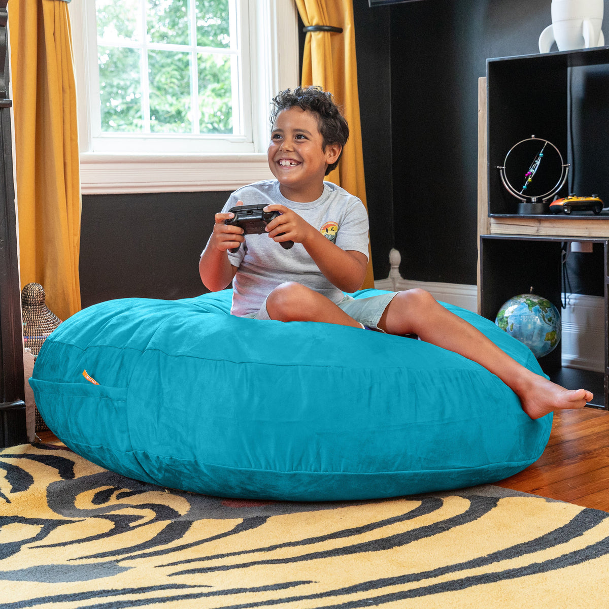 Cocoon 4 in Aqua Microsuede