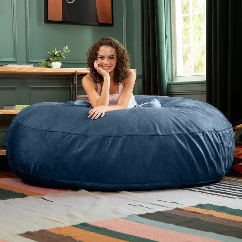 Cocoon 6 bean bag chair in Navy Microsuede