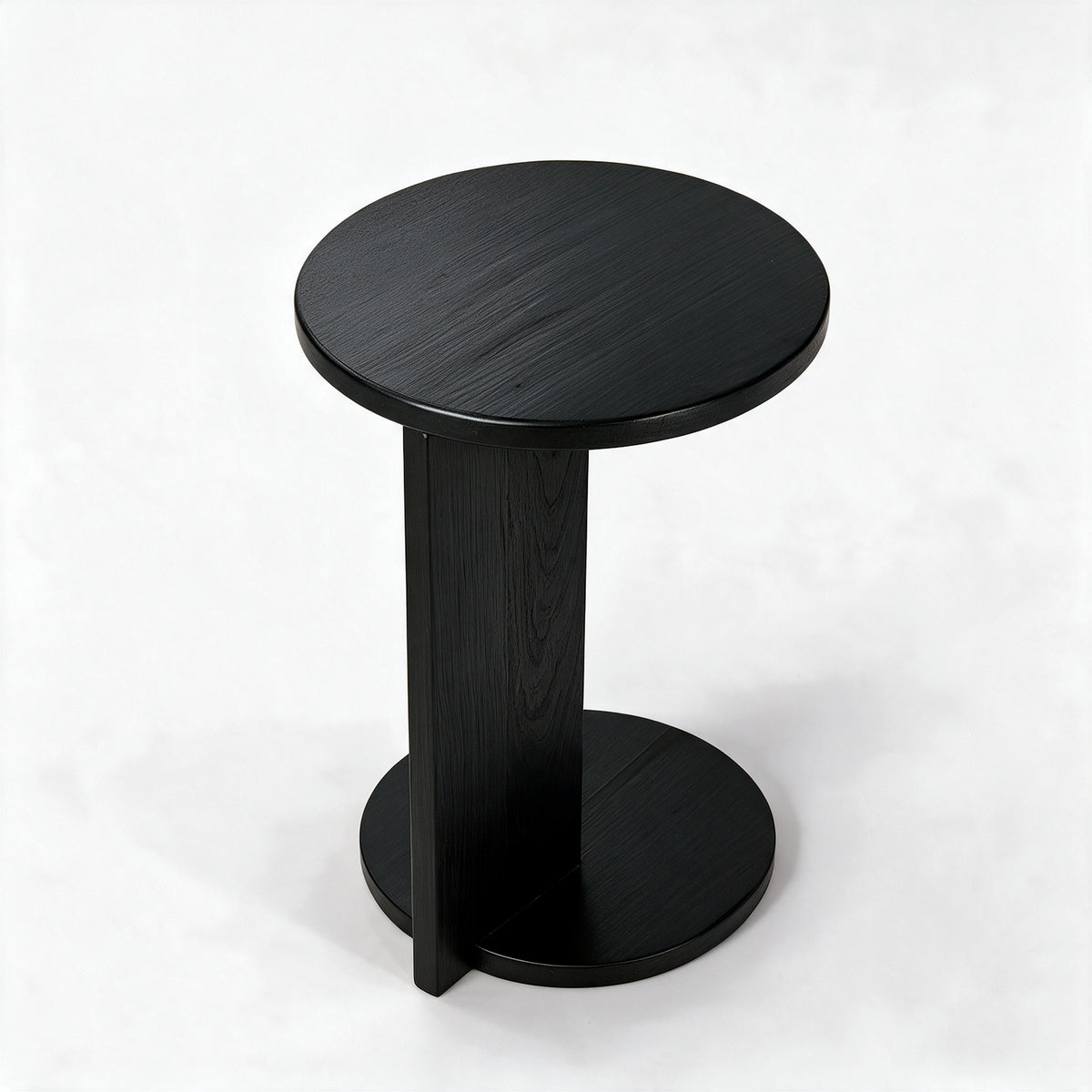 Echo Side Table in black, top view