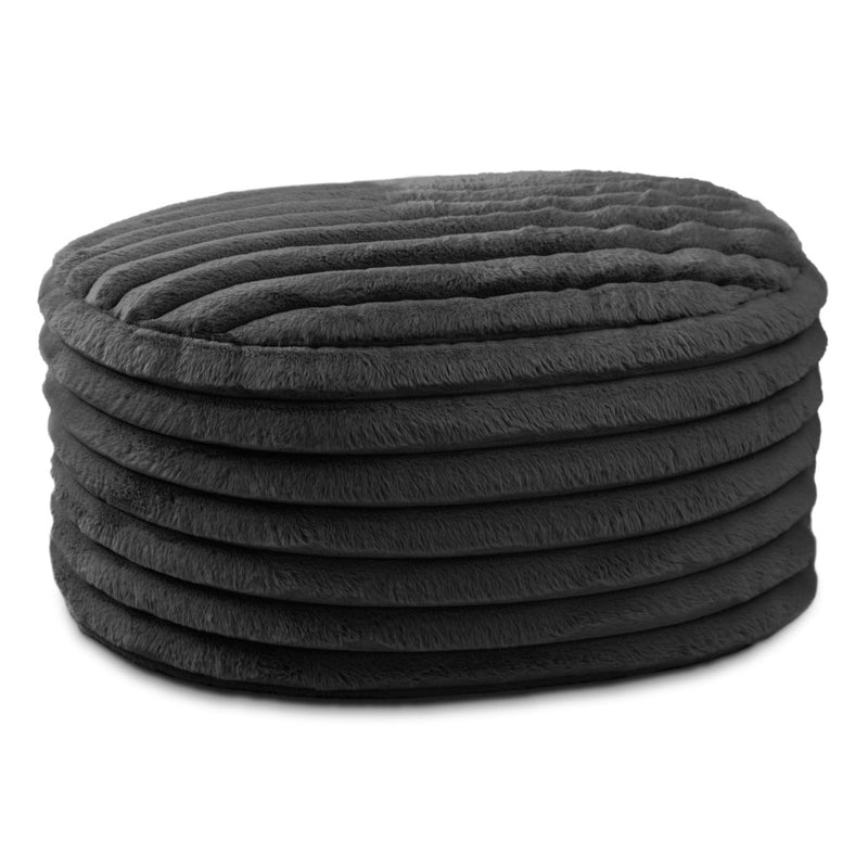 Paran 3 in Striped Black Faux Fur