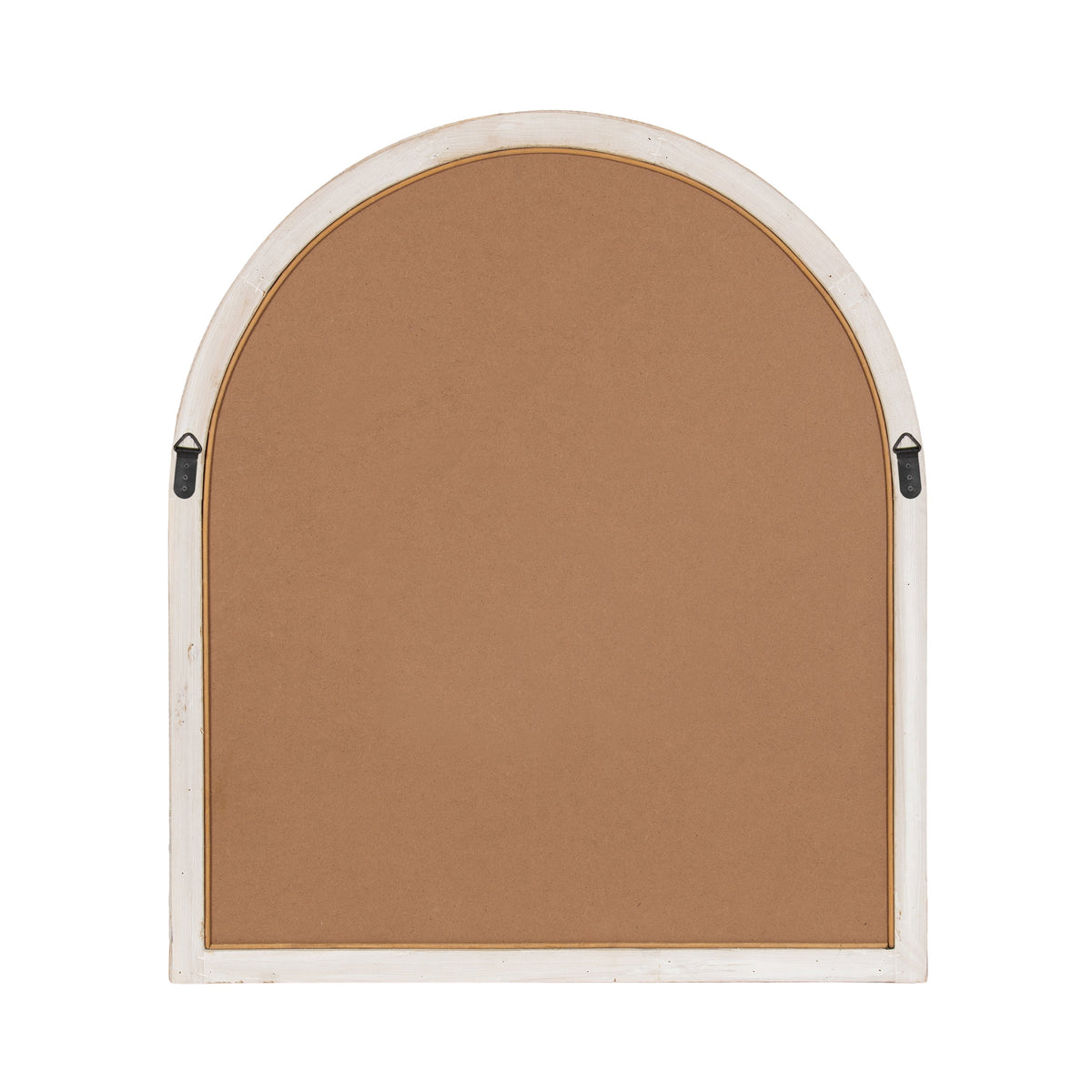 Back of the white rattan arch mirror