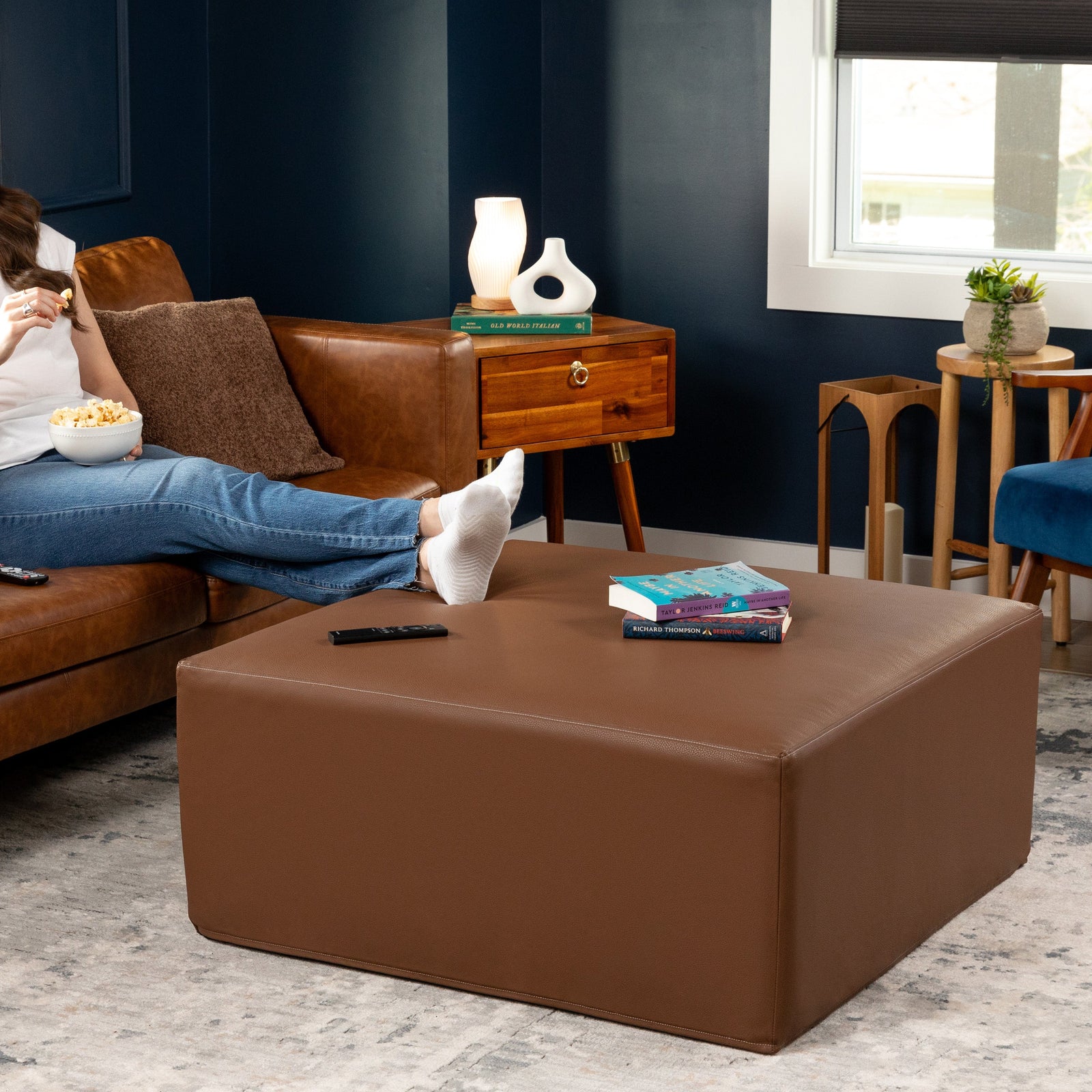 Fairlie in Brown Cobblestone Faux Leather