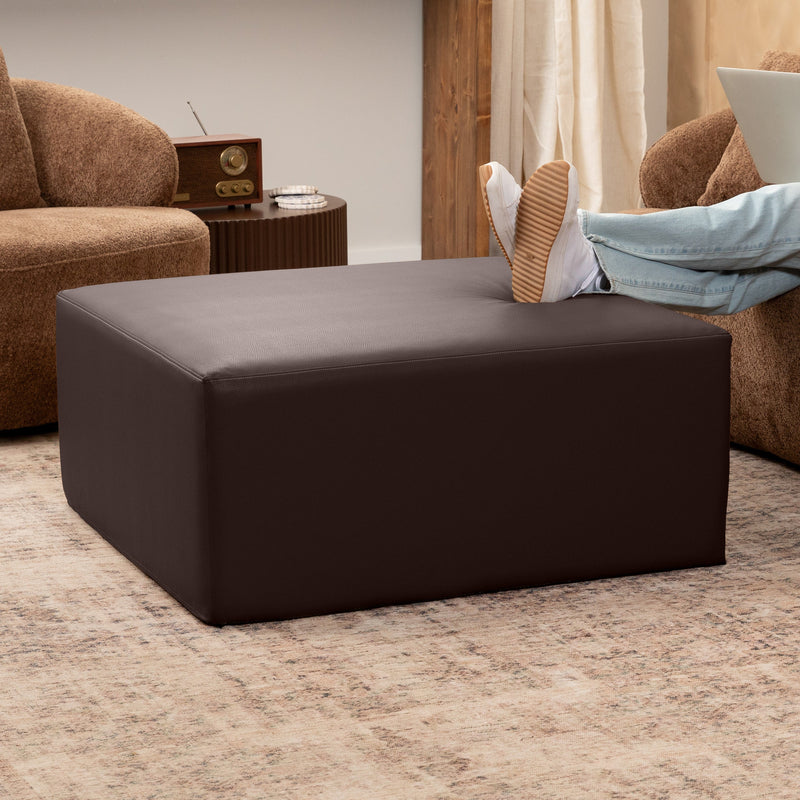 Fairlie in Chocolate Cobblestone Faux Leather