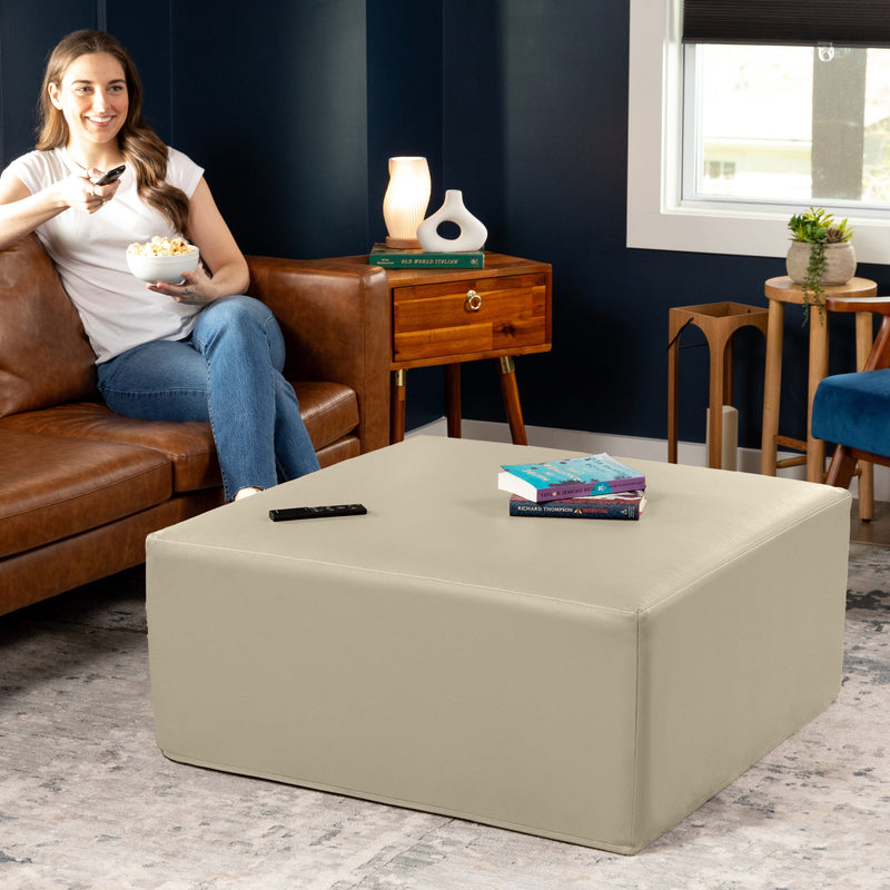 Fairlie in Beige Cobblestone Faux Leather