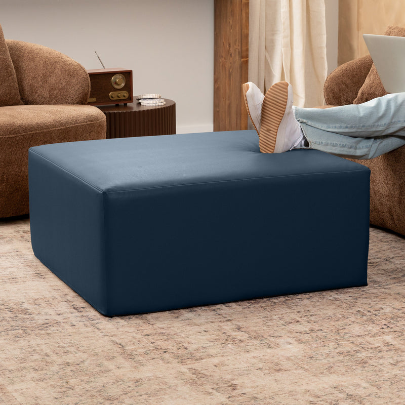Fairlie in Blue Cobblestone Faux Leather