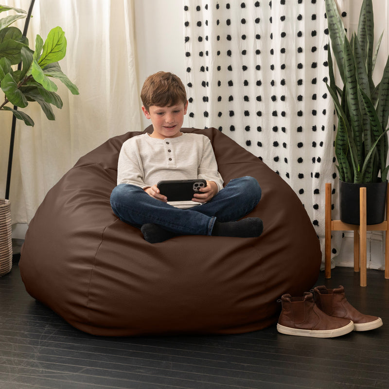 Pazi in Chocolate Cobblestone Faux Leather