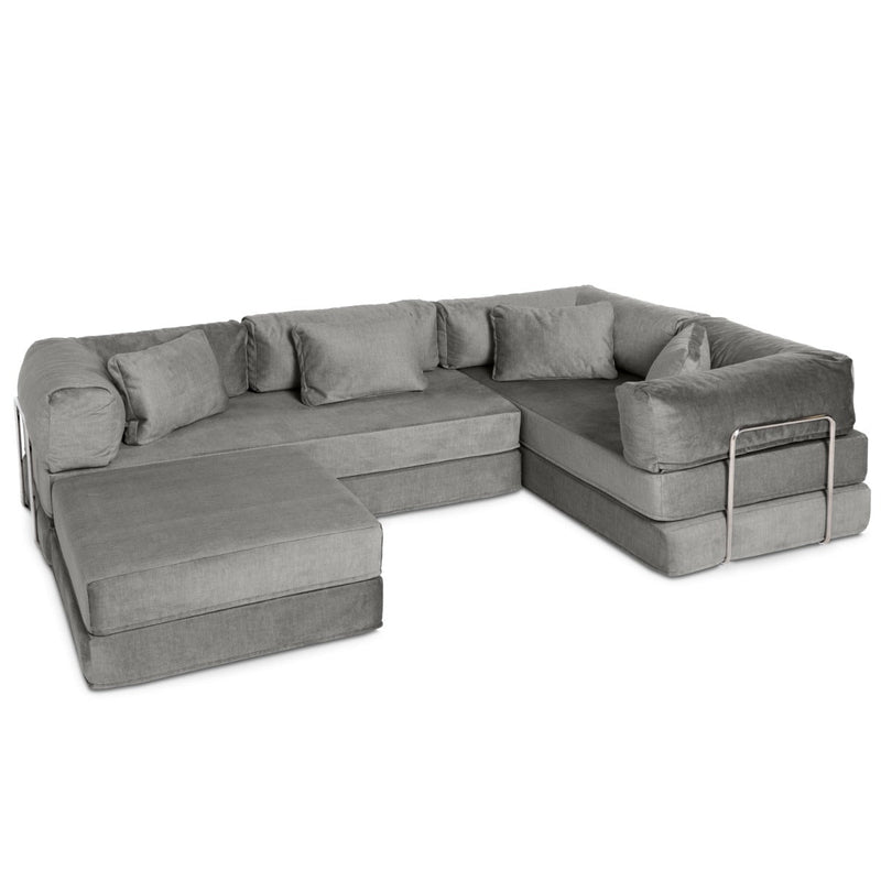 Unsofa® in Elephant Gray FibreGuard Indulge Microvelvet
