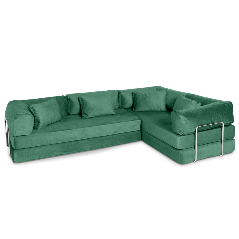 Unsofa® in Peacock Green FibreGuard Indulge Microvelvet