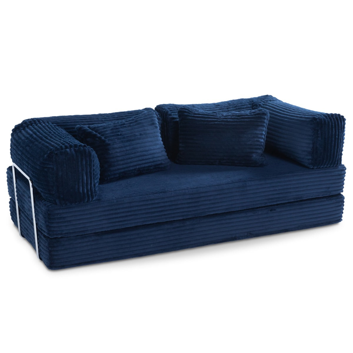 Unsofa® in Striped Navy Faux Fur