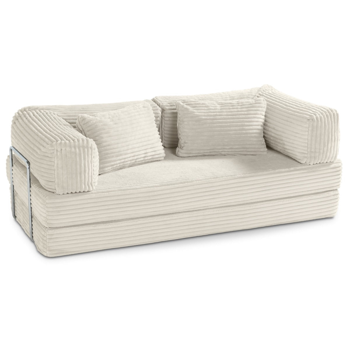 Unsofa® in Striped White Faux Fur