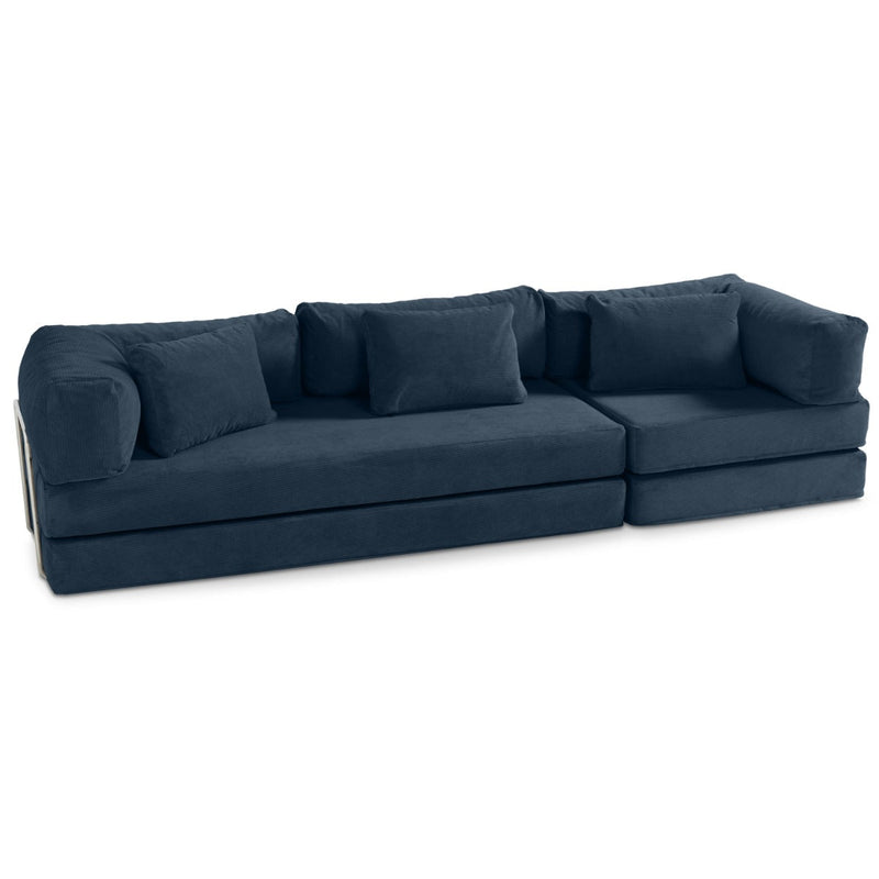 Unsofa® in Indigo FibreGuard Pindrive Microvelvet